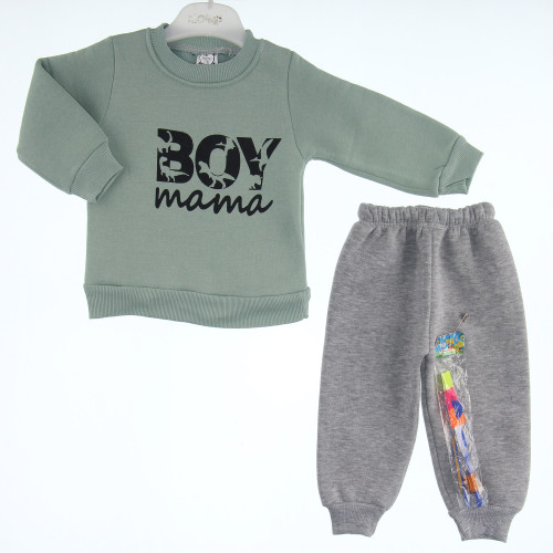 ΠΑΙΔΙΚΟ ΣΕΤ ΦΟΡΜΑΣ ΑΓΟΡΙ BOY MAMA LIGHT GREEN 006.AYBEYCE.3008-LIGHT GREEN