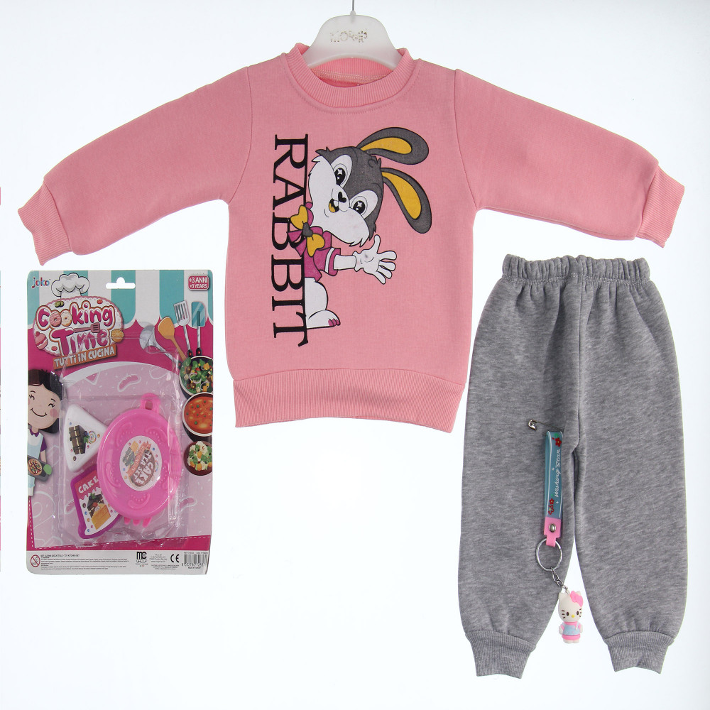 ΠΑΙΔΙΚΟ ΣΕΤ ΓΙΑ ΑΓΟΡΙΜπλούζα-φούτερ μακρυμάνικη με στρογγυλή λαιμόκοψη.