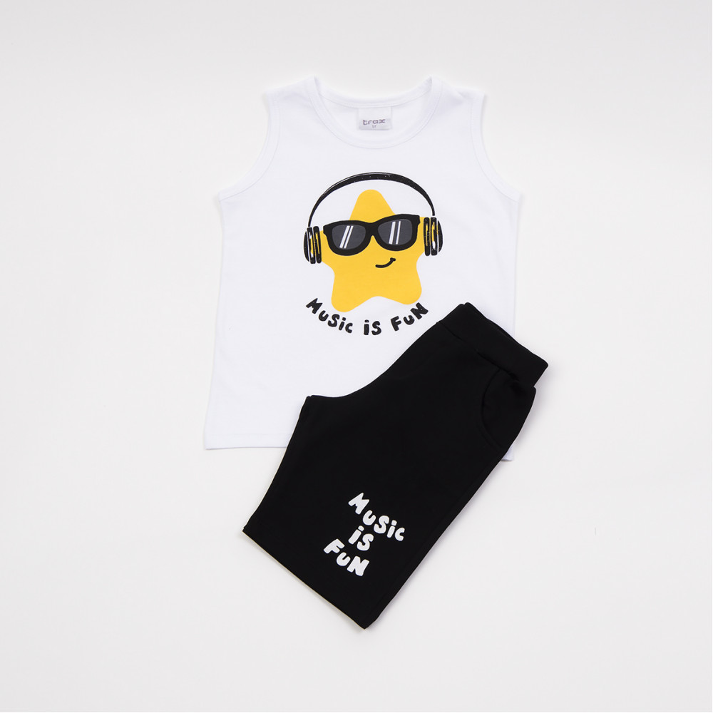 ΠΑΙΔΙΚΟ ΣΕΤ ΓΙΑ ΑΓΟΡΙ&nbsp;ΑΠΟ ΤΗΝ ΕΤΑΙΡΕΙΑ TRAXΠεριλαμβάνει :Μπλούζα με τύπωμαΠαντελόνιΣύνθεση: 100% Βαμβάκι-μπλούζα 100% Βαμβάκι-παντελόνιΕλληνικής κατασκευής