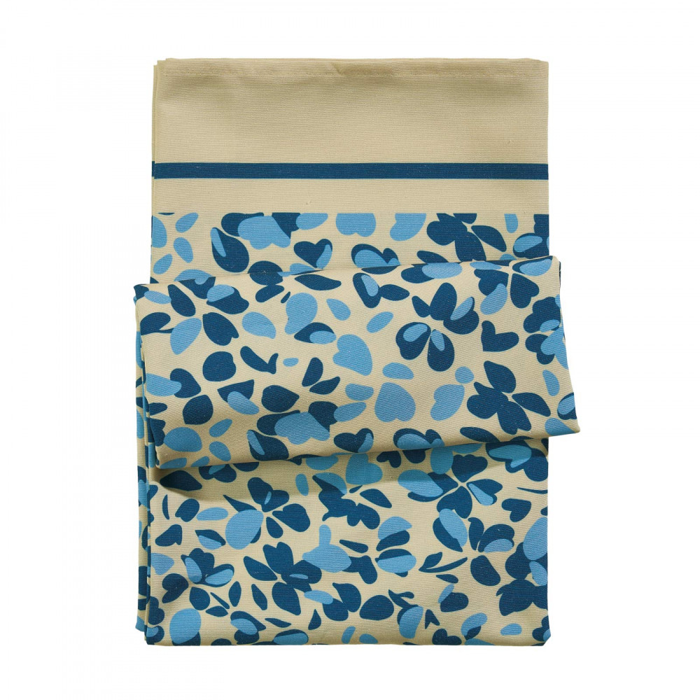 Η φωτογραφία δείχνει Τραπεζομάντηλο εμπριμέ της Das home σε διάσταση 140Χ180εκ, από 30% βαμβάκι και 70% πολυεστέρα.