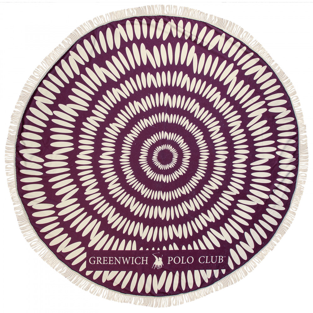 Πετσέτα θαλάσσης στρογγυλή με κρόσσια της σειράς Essential, από 100% microfibre και βάρος 280gr/m2.