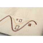 DIMCOL ΠΕΤΣΕΤΑ ΠΡΟΣΩΠΟΥ ΜΕ ΚΕΝΤΗΜΑ ΓΕΩΜΕΤΡΙΚΟ 450 GSM 50x90CM 100% COTTON ΕΚΡΟΥ.