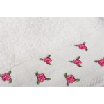 DIMCOL ΠΕΤΣΕΤΕΣ ΣΕΤ 3 ΤΕΜ ΜΕ ΚΕΝΤΗΜΑ ΑΝΘΑΚΙ 450 GSM 30X50, 50X90, 70X140CM 100% COTTON ΛΕΥΚΟ.