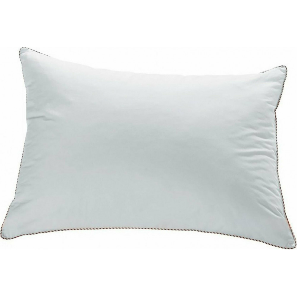 ΠΕΡΙΓΡΑΦΗΑνατομικό μέτριας προς υψηλής σκληρότητας μαξιλάρι , από φίνο βαμβακερό ύφασμα περκάλι και γέμισμα με υποαλλεργικό υλικό μικροϊνών siliconized hollowfiber balls.