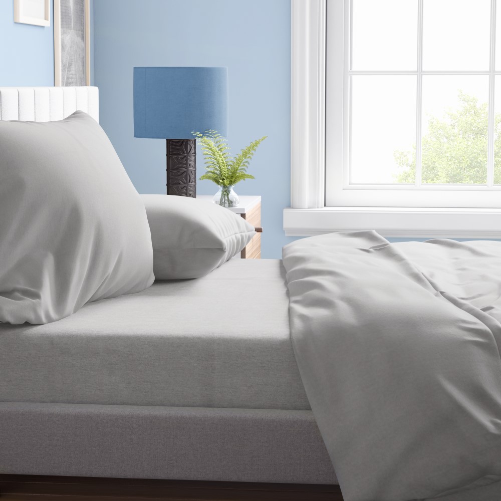  Σετ Σεντόνια 4 τεμαχίων Μονόχρωμα υπέρδιπλα που περιέχει: Σεντόνια Flat 2 τεμ.