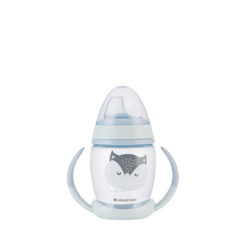 KIKKA BOO ΒΡΕΦΙΚΟ ΚΥΠΕΛΛΟ ΜΕ ΣΤΟΜΙΟ ΣΙΛΙΚΟΝΗΣ 200ML HAPPY FACE BLUE 31302030072
