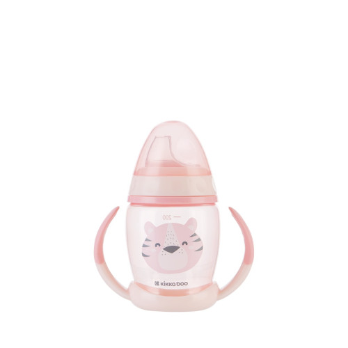 KIKKA BOO ΒΡΕΦΙΚΟ ΚΥΠΕΛΛΟ ΜΕ ΣΤΟΜΙΟ ΣΙΛΙΚΟΝΗΣ 200ML HAPPY FACE PINK 31302030070