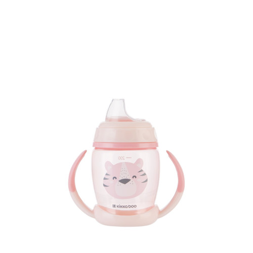 KIKKA BOO ΒΡΕΦΙΚΟ ΚΥΠΕΛΛΟ ΜΕ ΣΤΟΜΙΟ ΣΙΛΙΚΟΝΗΣ 200ML HAPPY FACE PINK 31302030070