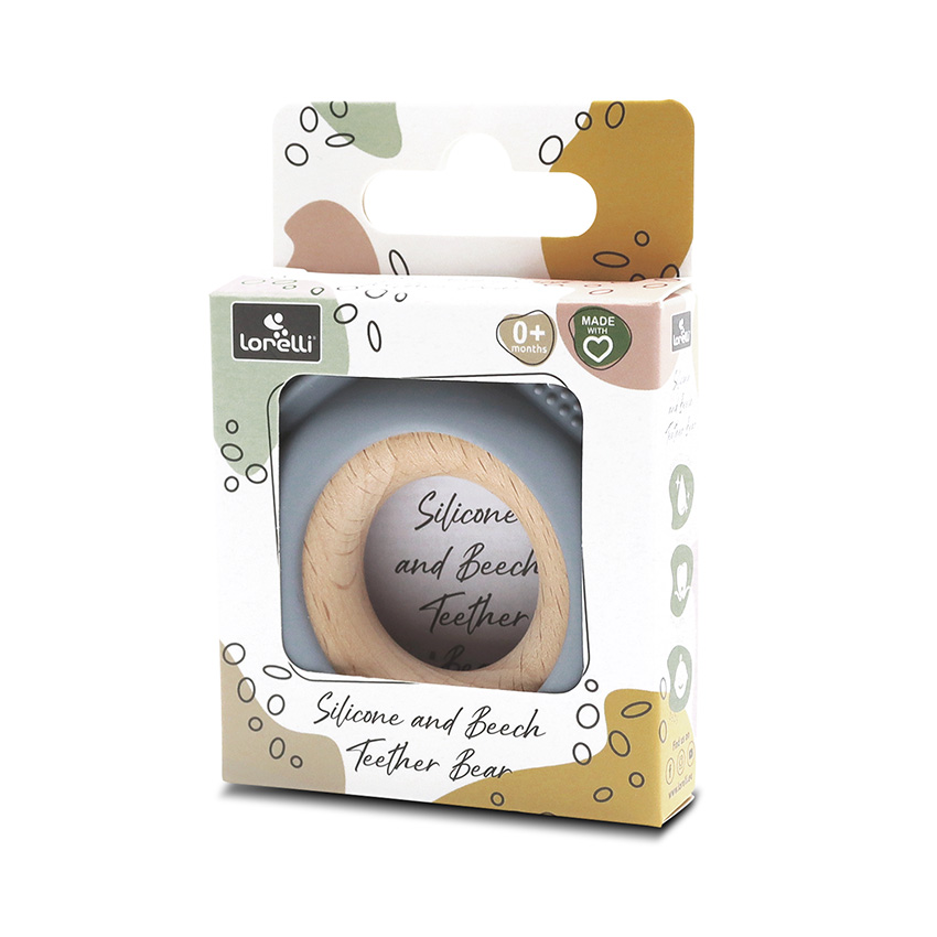 Μασητικό οδοντοφυίας κατασκευασμένο απο σιλικόνη και ξύλο οξιάς.