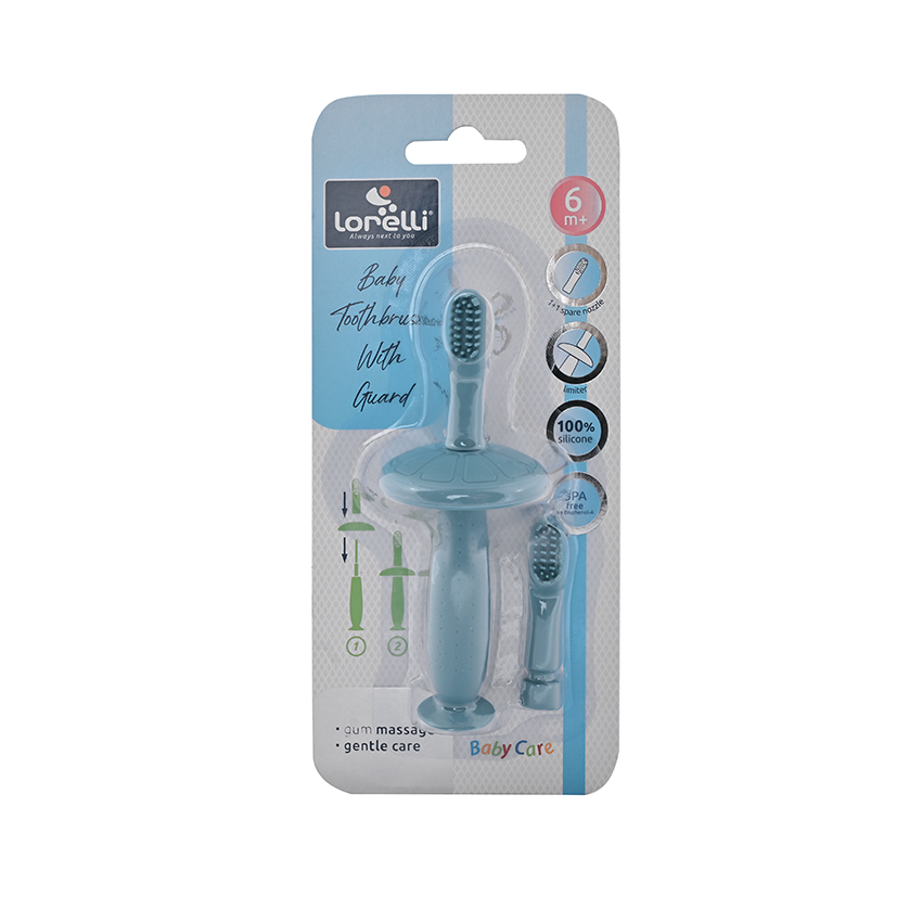Η φωτογραφία δείχνει Η οδοντόβουρτσα είναι ειδικά δημιουργημένη για απαλή περιποίηση των πρώτων δοντιών και μασάζ των ούλων Είναι κατασκευασμένη από σιλικόνη, χωρίς BPA.