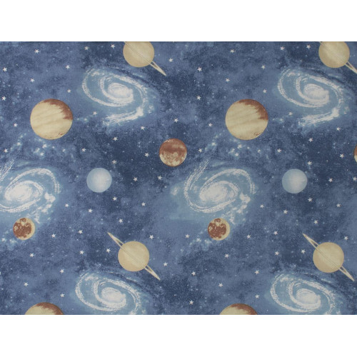 DIMCOL Σεντονάκι Λίκνου bebe Milky Way 185 80X110 Blue 100% Cotton 31112020047