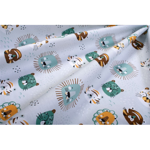 Dimcol Πάνα Χασέ bebe Big Cats 28 80X80 Light Aqua 100% Cotton 31111328084