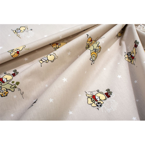 Dimcol Πάνα Χασέ bebe Bear's Playtime 592 80X80 Beige 100% Cotton 31111328071