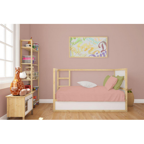 Dimcol Σεντόνια Σετ 3 τεμ bebe Solid 503 120X160 Dusty Rose 100% Cotton 31122221003