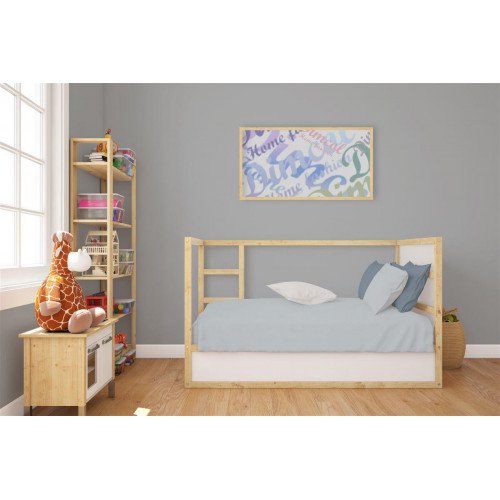 Dimcol Σεντόνια Σετ 3 τεμ bebe Solid 505 120X160 Light Blue-Grey 100% Cotton 31122221005