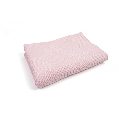 Dimcol Κουβέρτα Πικέ bebe Μονόχρωμη 120X150 Ροζ 100% Cotton 31122650006