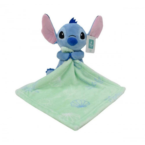 Dimcol Λούτρινο Disney Home με Πανάκι Παρηγορίας Coral Fleece Εμπριμέ bebe Stitch 35 Ύψος 25 cm Mint Green 100% Polyester 51411802001