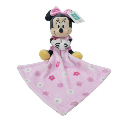 Dimcol Λούτρινο Disney Home με Πανάκι Παρηγορίας Coral Fleece Εμπριμέ bebe Minnie 37 Ύψος 25 cm Pink 100% Polyester 51411802003