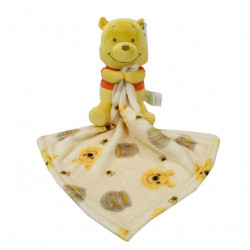 Dimcol Λούτρινο Disney Home με Πανάκι Παρηγορίας Coral Fleece Εμπριμέ Winnie 38 Ύψος 25 cm Yellow 100% Polyester 51411802004