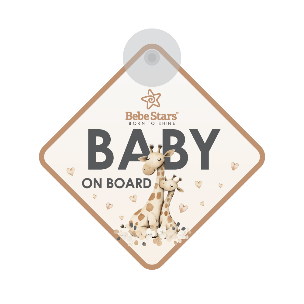 Το σήμα Baby on Board με βεντούζα,της Bebe Stars είναι ο πιο αποτελεσματικός τρόπος να ενημερώσετε τους οδηγούς για τους μικρούς συνεπιβάτες των πίσω καθισμάτων ,κρατώντας τις απαραίτητες και ασφαλής αποστάσεις για ήρεμες διαδρομές.